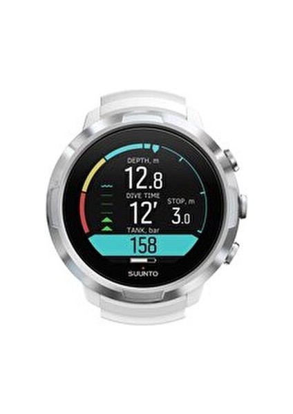 D5 White Dalış Bilgisayarı Paslanmaz Çelik Kasa ile 100 m Su Geçirmezlik Özelliği