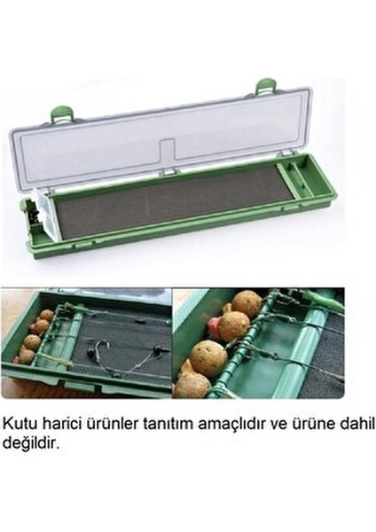 Carp Rig Box 34x9x3 cm Sazan Riglerinizi Düzenli Saklamak İçin 14 Adet Kapasiteli fırsatları