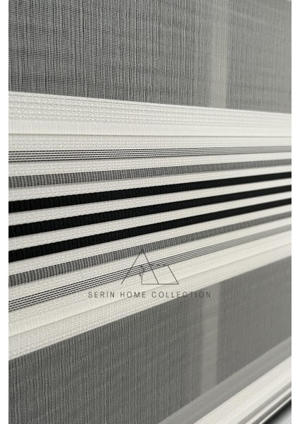 Siyah Geçişli Dar Plise Zebra Stor Perde (Dayanıklı Alüminyum Kasa) indirimleri