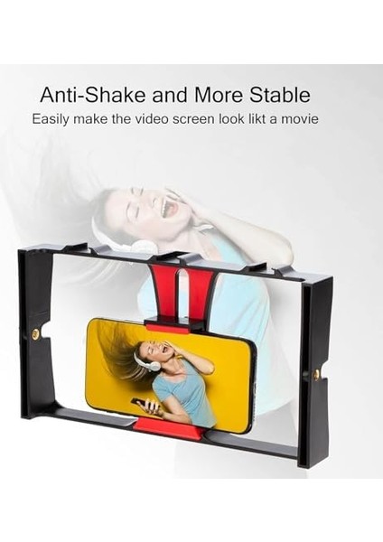 Cep Telefonu Için Tutucu Kafes, Canlı Yayın Vlog, Kick, Youtubes Için Mini Taşınabilir Panel, Kıskaçlı Telefon Tutucu, Youtube ve Yayıncı Telefon Sabitleyici PU3007 (PU3007 - Kırmızı) modelleri