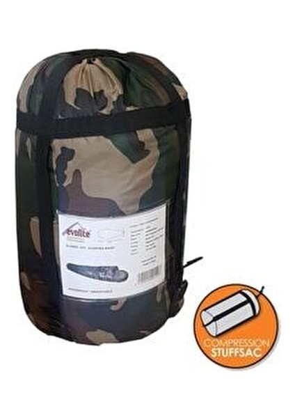 Alaska -15C Uyku Tulumu Su İtici Özellikte Kamuflaj Desenli 230 cm Uzunluk modelleri