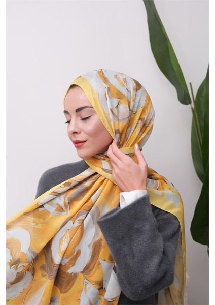 Floral Akrilik Desenli Dijital Soft Şal modelleri