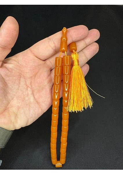 Sıkma Kehribar Tesbih Bal Renkli Kapsül Kesim 11MMX9MM T-611 fırsatları