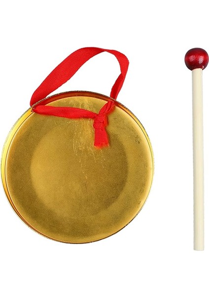 Gong Müzik Enstrümanı, El Gong Mini Taşınabilir Müzik Aleti Açık Hava Oyuncağı, Geleneksel Çince Vurmalı Çalgı, Geleneksel Çin Perküsyonları Için Çekiçli Gong (12 Cm)