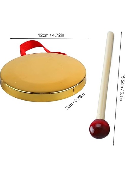 Gong Müzik Enstrümanı, El Gong Mini Taşınabilir Müzik Aleti Açık Hava Oyuncağı, Geleneksel Çince Vurmalı Çalgı, Geleneksel Çin Perküsyonları Için Çekiçli Gong (12 Cm) fiyatları