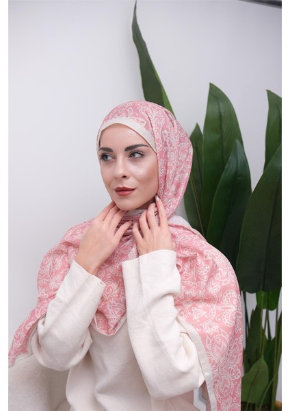 Zarif Floral Desenli Dijital Soft Şal