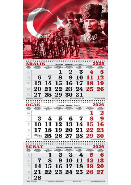 2026 Yılı Gemici Takvimi-Türkiye O'nun ve Silah Arkadaşlarının Eseridir...