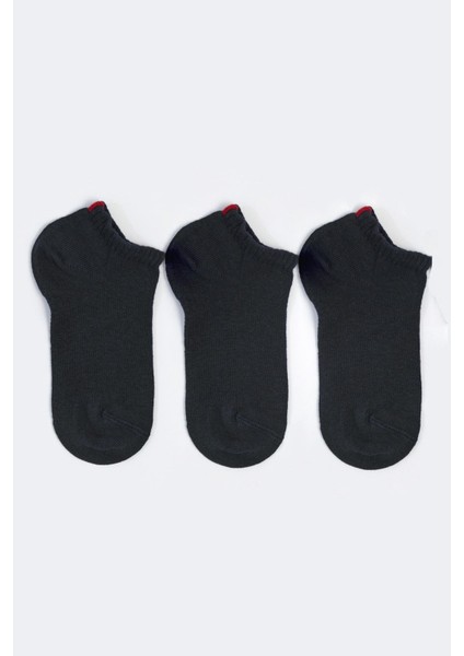Kadın Run 3'lü Basic Patik Çorap Siyah/Siyah/Siyah fırsatları