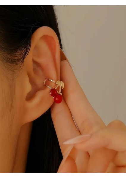 Taşlı Kiraz Tragus Küpe