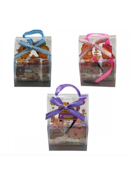 Kapibara Rulo Sticker 3'lü Set - Capybara