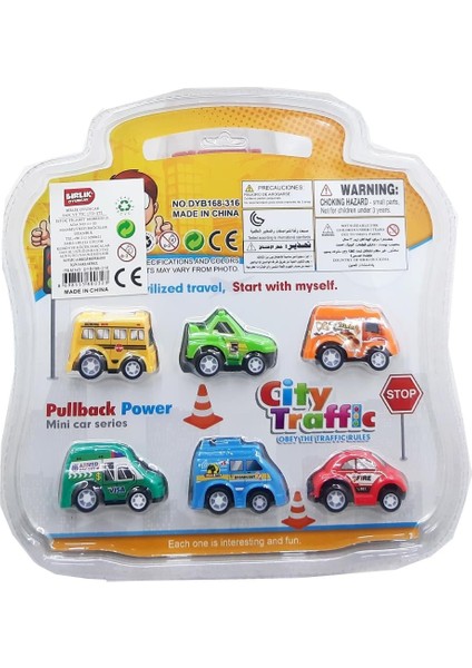 6'lı Çanta Paket Mini Çek Bırak Araba Seti fiyatları