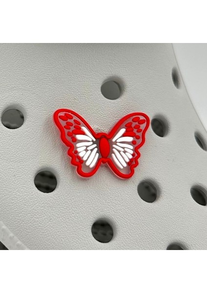 Terlik Süsü ve Aksesuarı , Çanta Süsü – Jibbitz 3D Büyük Boy Desenli Kelebek Figür Logo Aksesuar