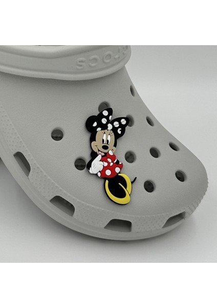 Terlik Süsü ve Aksesuarı , Çanta Süsü – Renkli Dev Boy Jibbitz Minie Mouse Görselli Figür Aksesuarı