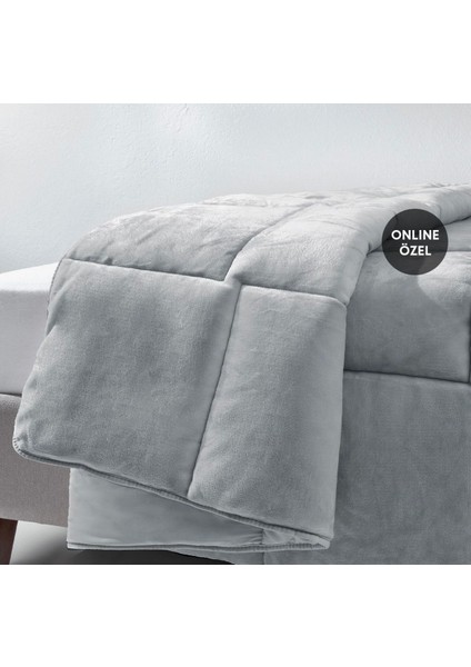 Bedding Wellsoft Gri - Tek Kişilik Yorgan Outlet Ürün fırsatları