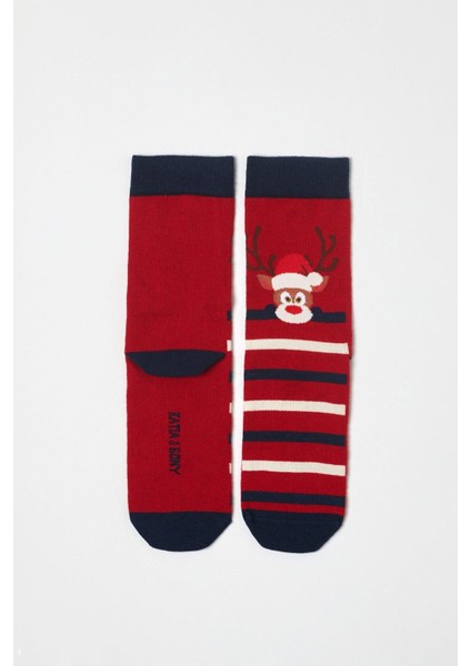 Yılbaşı Soket Çorap Kırmızı modelleri