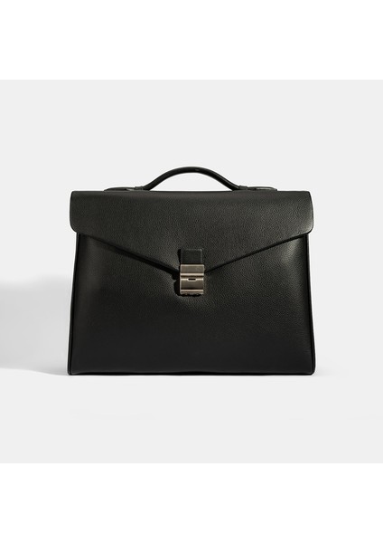 Erkek Siyah Deri Evrak Çantası