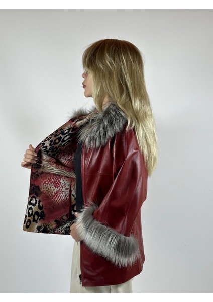 Çift Taraflı Giyilebilir Kadın Deri Mont 340 modelleri