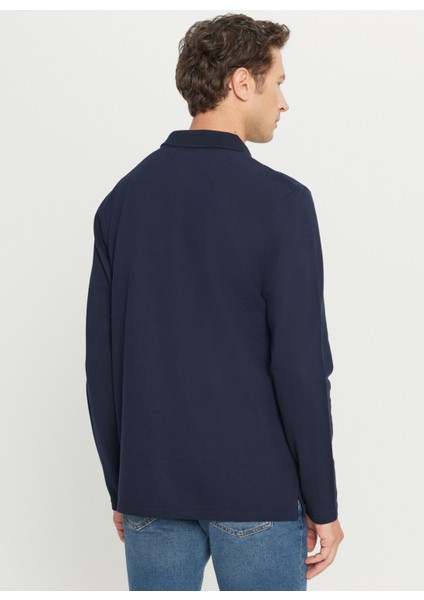 Polo Yaka Lacivert Erkek Sweatshırt ACE052261086_LAC indirimleri