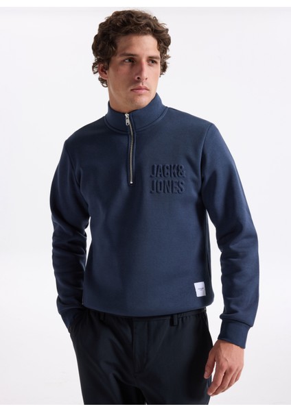 Dik Yaka Lacivert Erkek Sweatshırt 12299799 Jornewove Sweat Smu modelleri