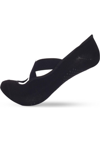 Kadın 2'li Asta Yoga/Pilates Çorabı Gri / Siyah