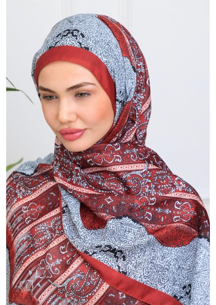 Zarif Paisley Desenli Dijital Soft Şal