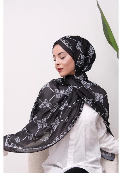 Geometrik Desenli Dijital Soft Şal modelleri