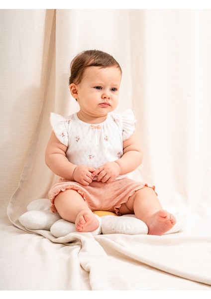 Jakarlı Baskılı Kız Bebek 2’li Takım | Şık ve Konforlu Tasarım | 3-24 Ay