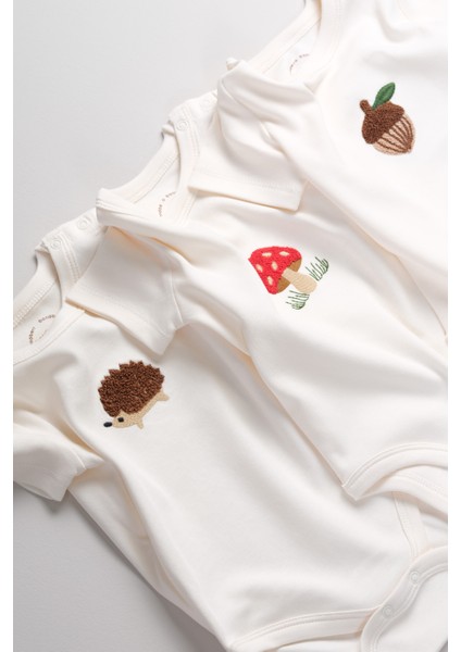 3'lü Set %100 Pamuk Süzene Nakışlı Bebek ve Çocuk Zıbın & Body fiyatları