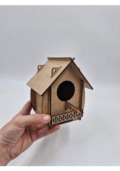 Ahşap Kuş Yuvası Evi Boyanabilir (Etkkinlik Için) 15 cm x 12 cm x 10 cm modelleri