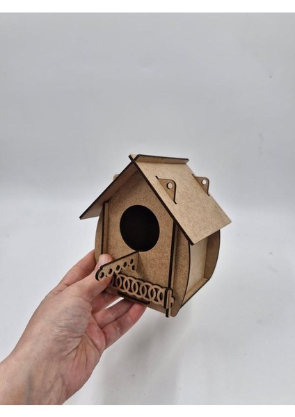 Ahşap Kuş Yuvası Evi Boyanabilir (Etkkinlik Için) 15 cm x 12 cm x 10 cm indirimleri