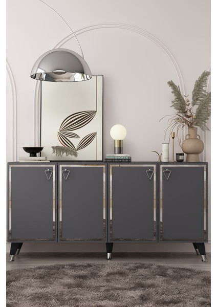 8204-1DD KB150 Konsol, Tv Ünitesi Antrasit-Gümüş