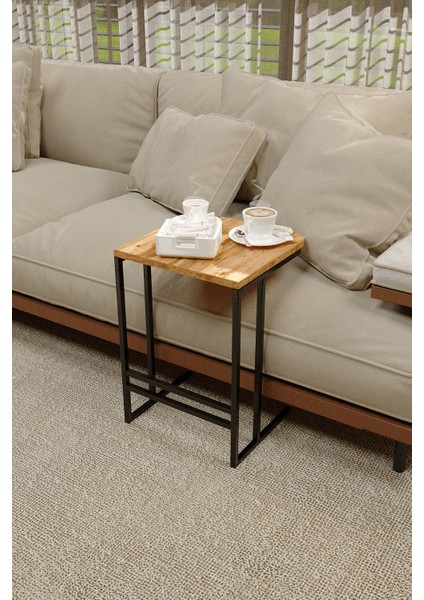 Zigon ve Yan Sehpa Ahşap Metal Tasarım Çam Traverten Renk Taşınabilir Kullanışlı Dekoratif Modern fiyatları