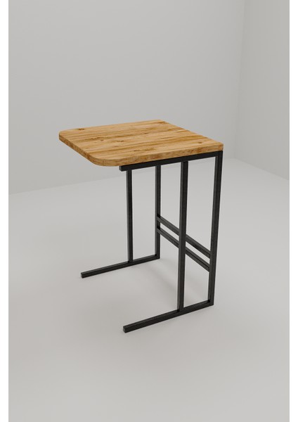 Zigon ve Yan Sehpa Ahşap Metal Tasarım Çam Traverten Renk Taşınabilir Kullanışlı Dekoratif Modern indirimleri