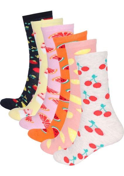 Kadın 6'lı Meyve Desenli Soket indirimleri