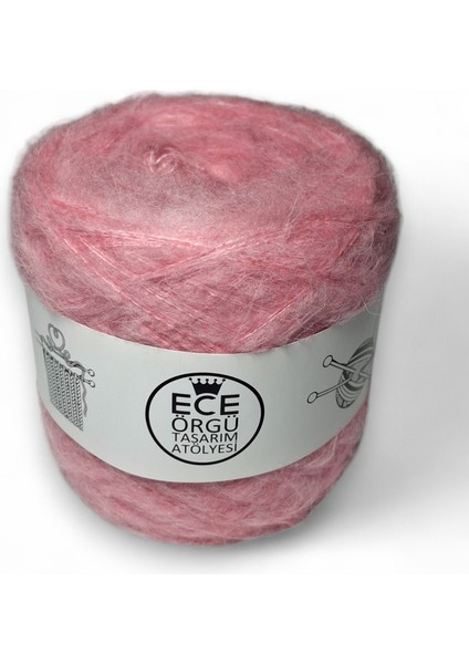 Pembe Renkli, Üç Kat Angora Örgü Ipi (500 Gr.) modelleri