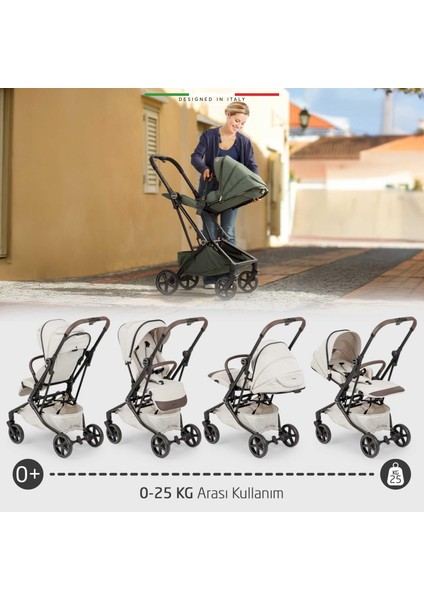Rotativo Çift Yönlü Kabin Tipi Bebek Arabası Bej fırsatları