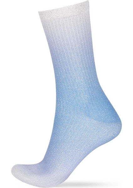 Kadın 2'li Paket Parlak Simli Soket Çorap modelleri