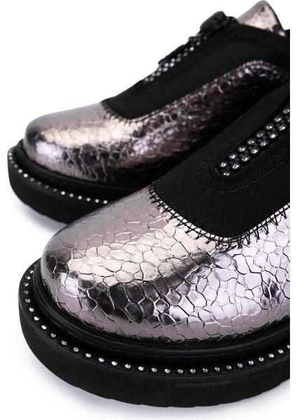Kadın Suni Deri/tekstil Metalik Casual Ayakkabı 1172 666 Bn Ayk SK25-26 Antrasıt Bsk modelleri
