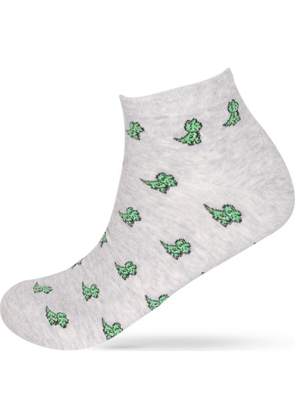 Erkek Hayvan Desenli 3'lü Patik Çorap