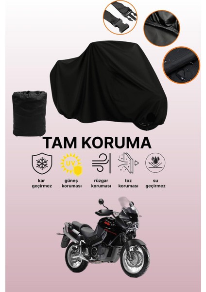 Siyah Aprilia Caponord 1000 Etv Abs Uyumlu Motor Branda, Koruyucu Örtü, Motosiklet Brandası