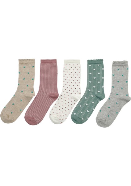 Sprıng Lı Skt-W 5pr Pembe Kadın Soket Çorap