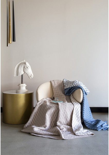 Vincent Çift Taraflı Pamuklu Battaniye Krem Tek Kişilik 150X200 cm fiyatları