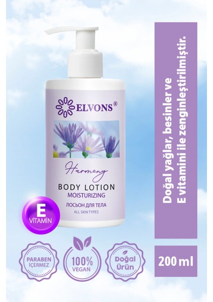 Nemlendirici Vücut Losyonu - Shea Yağı / E Vitamini Harmony 200 ml
