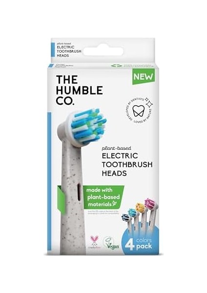 The Humble Co. Elektrikli Fırça Başlığı, Bitkisel Bazlı, Yumuşak Bitki Bazlı Malzemeden Elektrikli Diş Fırçası Başlığı 4 Adet modelleri