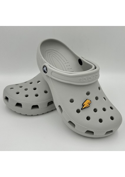 Terlik Süsü ve Aksesuarı , Çanta Süsü – Renkli Jibbitz 3D Kabartmalı Şimşek Görselli Figür Aksesuarı modelleri