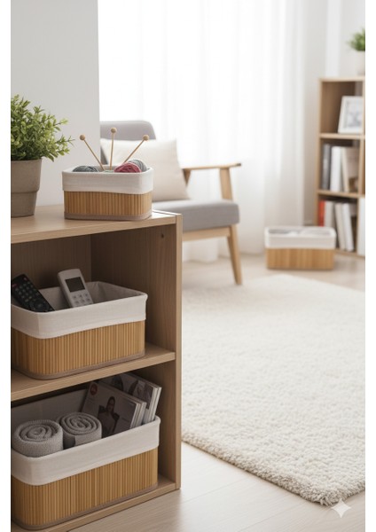 3’lü Doğal Bambu ve Kumaş Saklama Kutusu Seti – Şık, Dayanıklı ve Düzenli Depolama Çözümü fiyatları