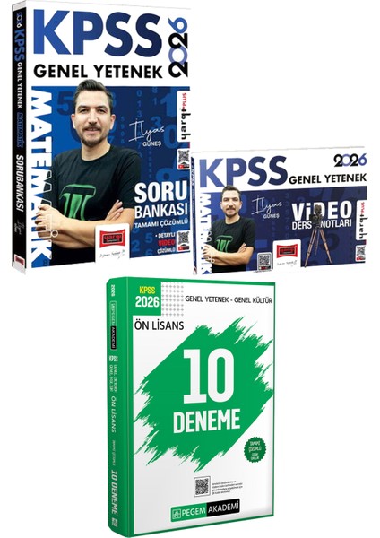 2026 Kpss Matematik Soru Bankası Video Ders Notları - 2026 Kpss Ön Lisans Çözümlü 10 Deneme