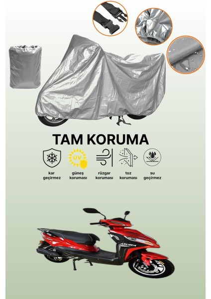 Gri Arora Verano Ar 125-25 Uyumlu Motosiklet Brandası, Koruyucu Örtü, Motor Branda
