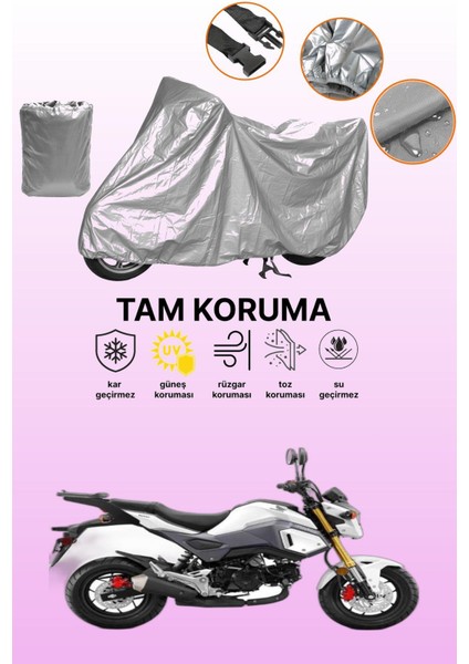 Gri Honda Msx 125 Uyumlu Motosiklet Brandası, Koruyucu Örtü, Motor Branda