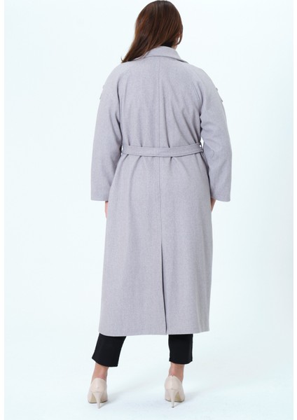 Karen Kadın Spor Kışlık Astarlı Örme Kaşe Manto